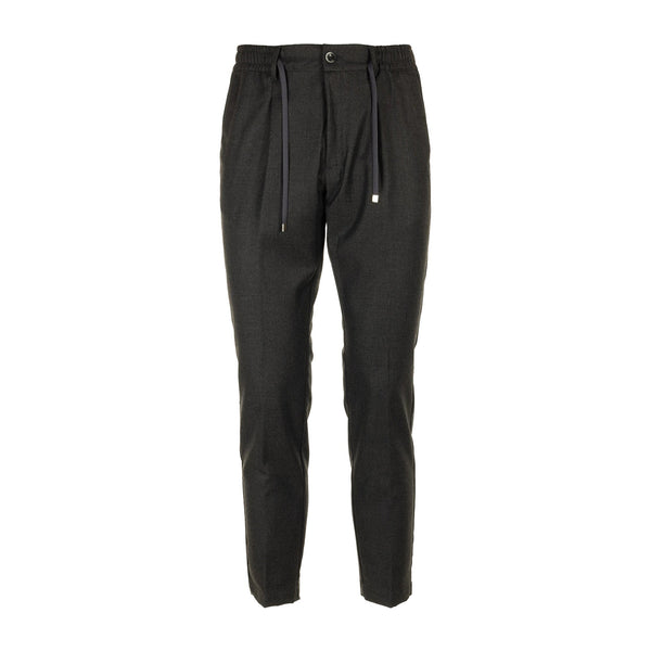 CRUNA Pantaloni Pantalone Uomo in lana con coulisse Grigio scuro - Francavilla Moda